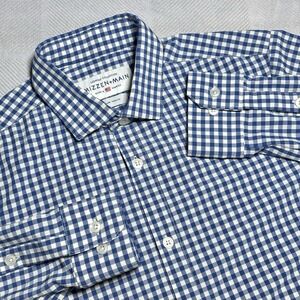 Mizzen Main Leeward Performance Gingham Plaid Trim Fit Button Up Shirt Sz Medium